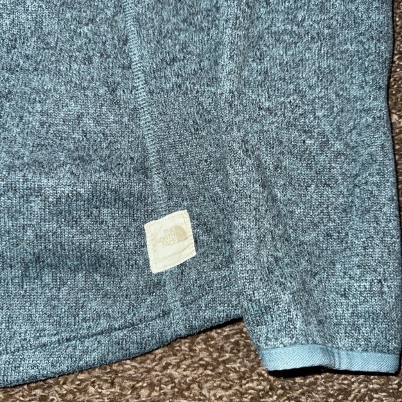 The North Face Crescent Ridge Shawl Collar Fleece Pullover Heather Green MEDIUM - Picture 3 of 4